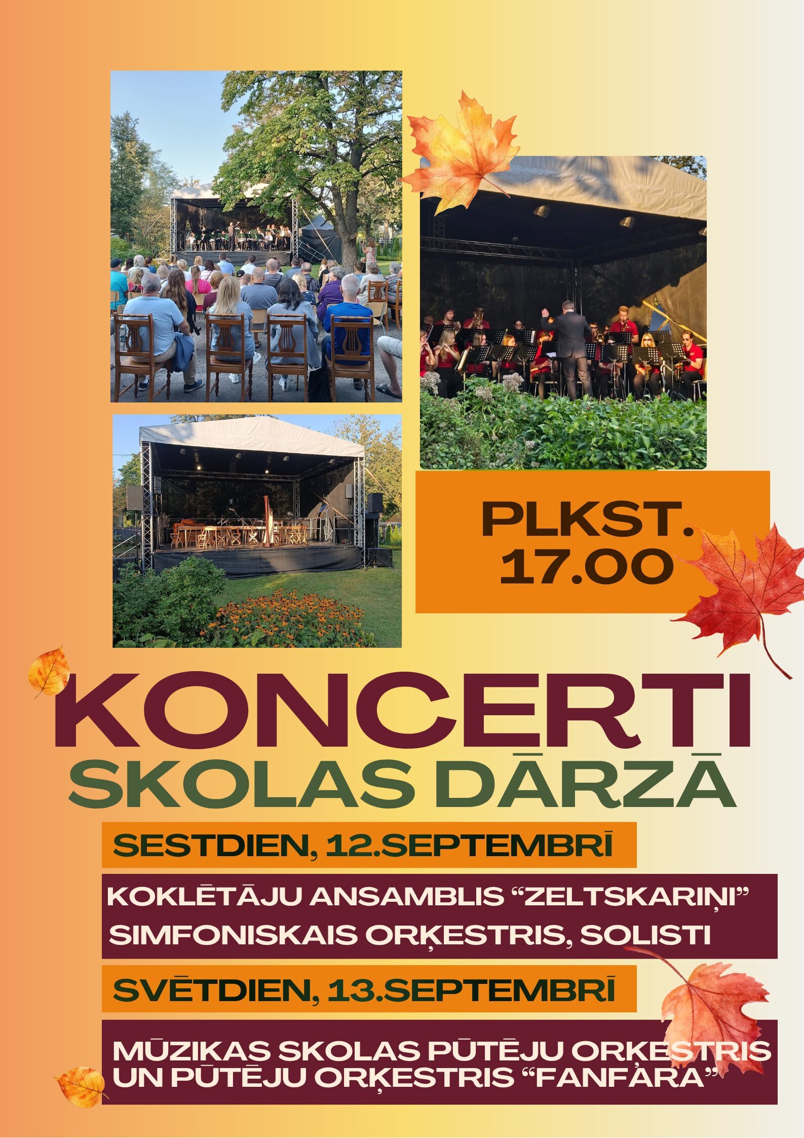 Koncerti skolas dārzā!
