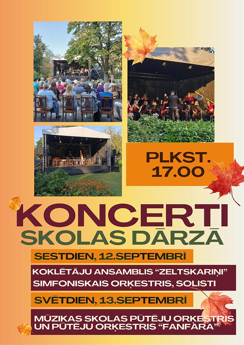 Koncerti skolas dārzā!